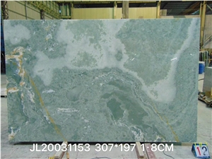 Gold Blue Jade Golden Jade Onyx Slab in China