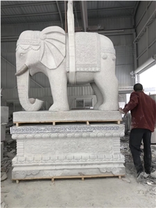 Granite Elephant Sculpture Outdoor Statues