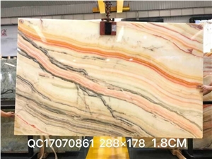 Iran Persian Rainbow Onyx Slab Wall Tile in China