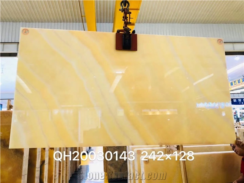 Lb Perfect Peach Onyx Yellow Onix Slab in China