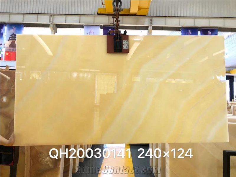 Lb Perfect Peach Onyx Yellow Onix Slab in China