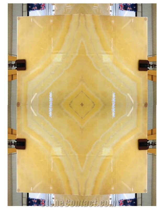 Lb Perfect Peach Onyx Yellow Onix Slab in China