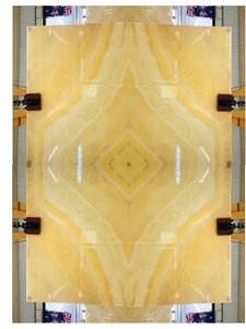 Lb Perfect Peach Onyx Yellow Onix Slab in China