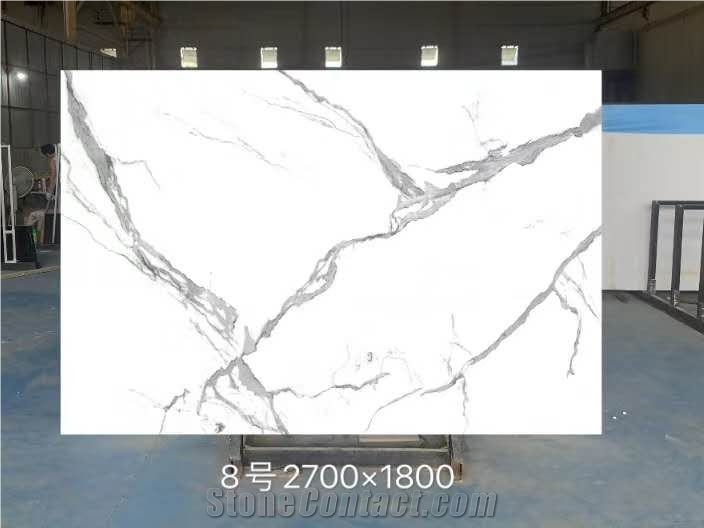 White Artifical Marble Slabs for Wash Countertops