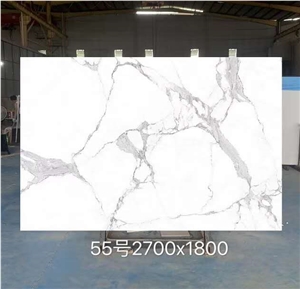 White Artifical Marble Slabs for Wash Countertops