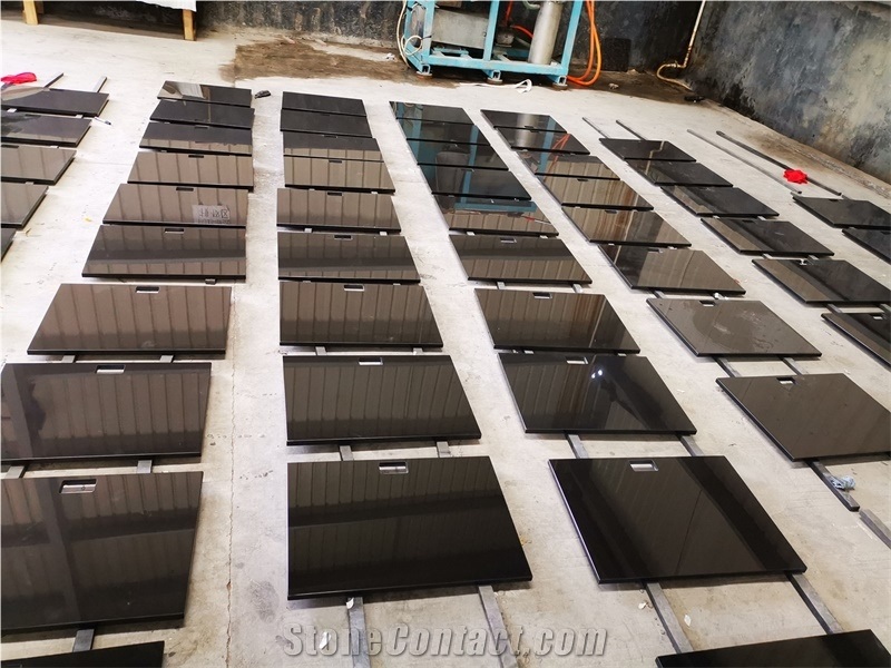 Absolute Black Granite Prefab Kitchen Countertops