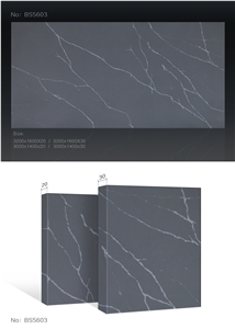 Artificial Calacatta Quartz Stone Blue Slab Price