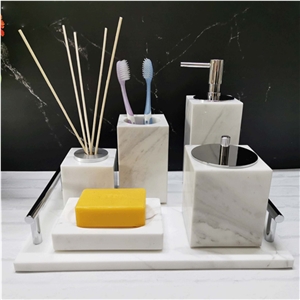 Bathroom Set Accessorie Vokala Marble Stone