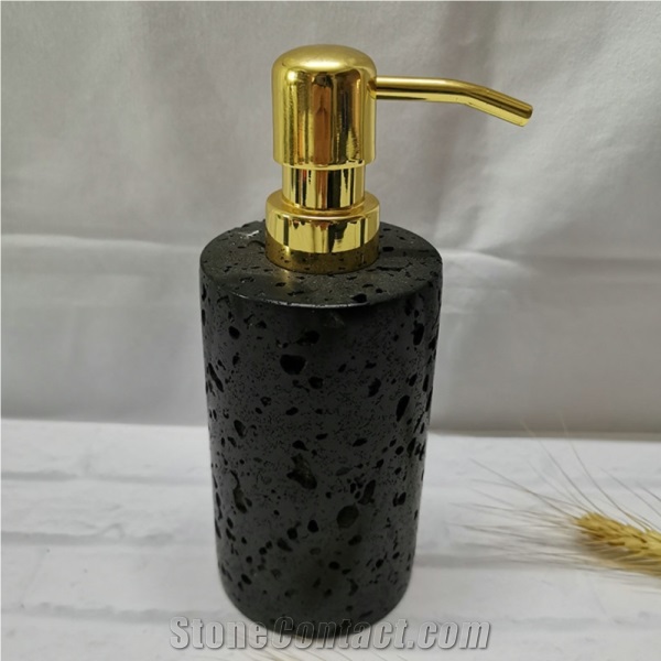 China Basalt Stone Black Bathroom Set for Hotels