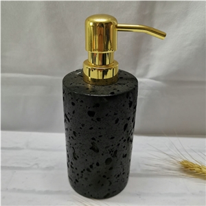 China Basalt Stone Black Bathroom Set for Hotels