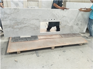 China Calacatta White Marble Slabs for Kitchen Countertops,Island Tops