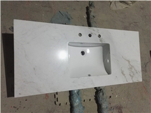 China Calacatta White Marble Vanity Tops