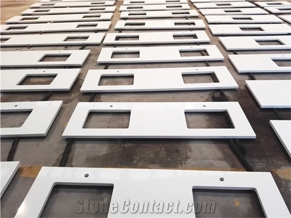 China Customized Vanity Countertops Quartz Stone