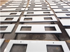 China Customized Vanity Countertops Quartz Stone