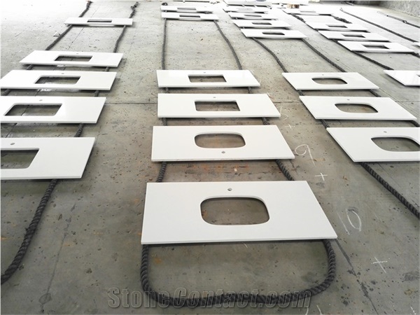 China Customized Vanity Countertops Quartz Stone