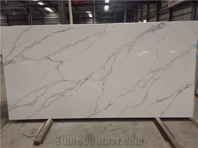 Chinese Cheap Quartz Slabs Tiles White Stone
