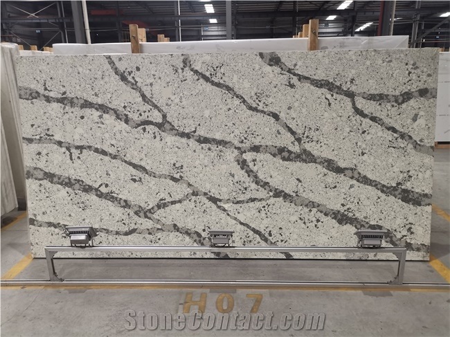 Chinese Cheap Quartz Slabs Tiles White Stone