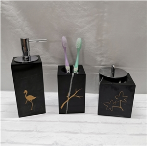 Customized Black Bathroom Accessories for Hotels