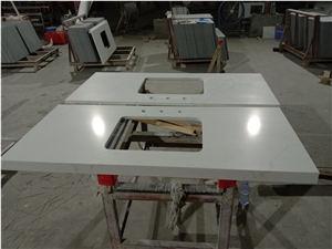 Cut-To-Size Calacatta Quartz Kitchen Countertops