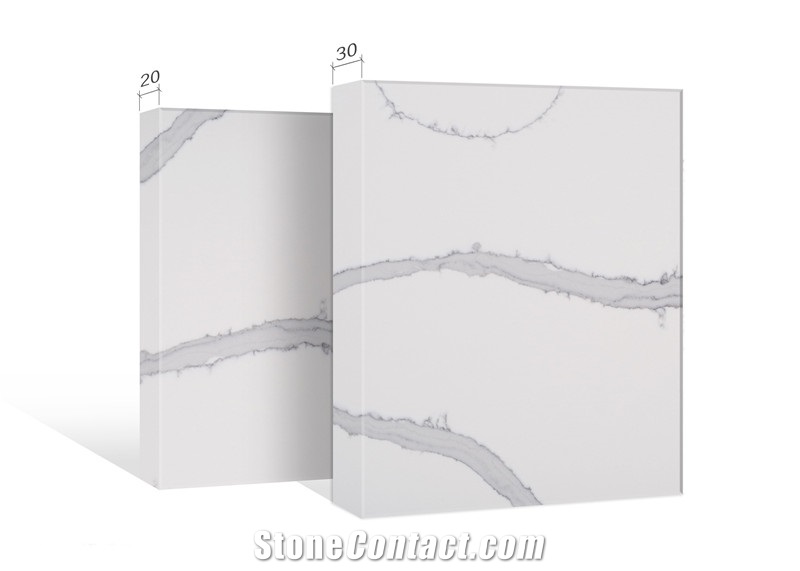 Engineered White Quartz Stone Slab