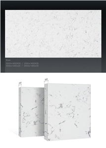 Engineered White Quartz Stone Slab