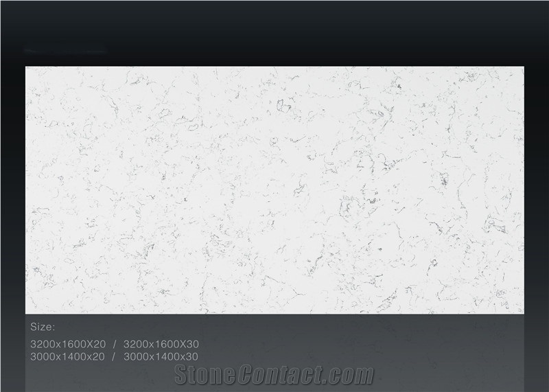 Engineered White Quartz Stone Slab