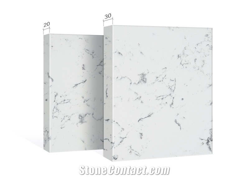 Engineered White Quartz Stone Slab