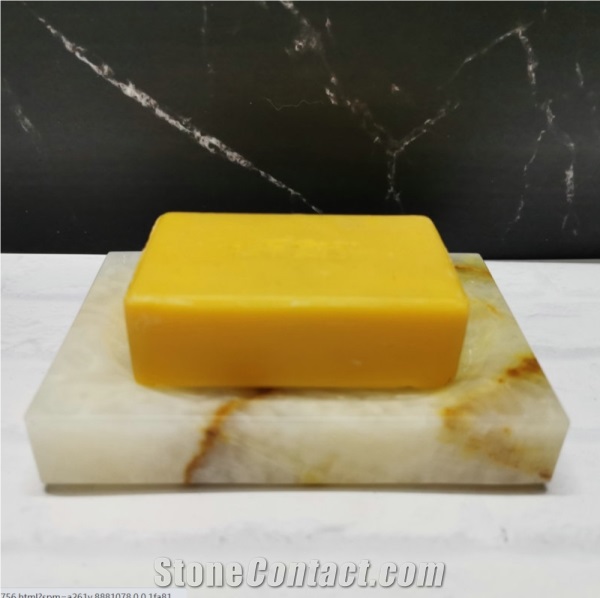 Goldtop Bath Stone Bathroom Sets White Onyx