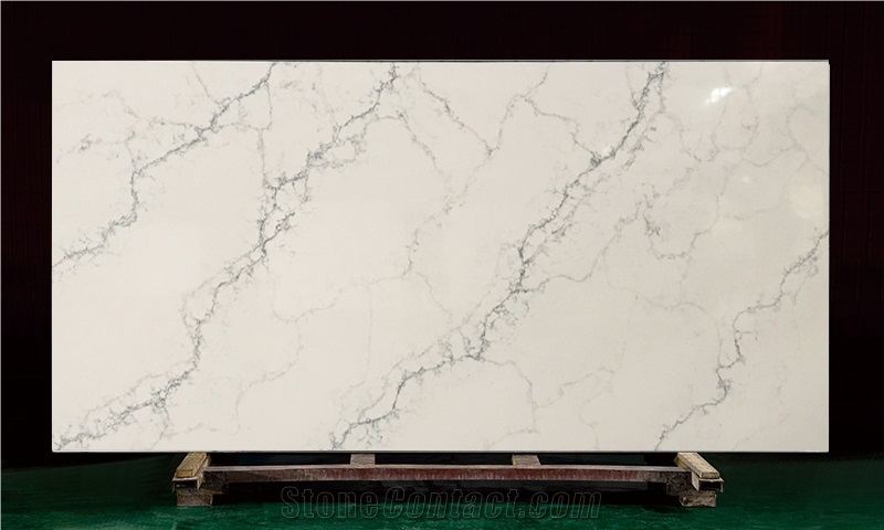Hot Sale White Calacatta Quartz Slabs