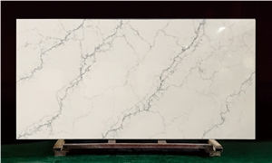 Hot Sale White Calacatta Quartz Slabs