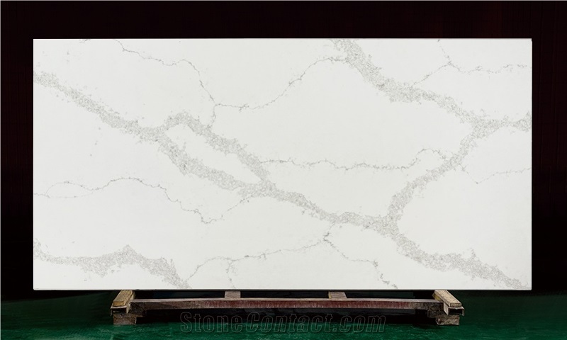 Hot Sale White Calacatta Quartz Slabs