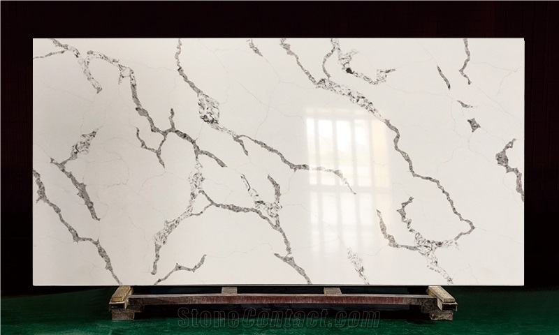 Hot Sale White Calacatta Quartz Slabs