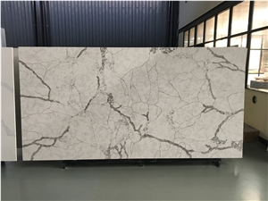 Hot Sale White Calacatta Quartz Slabs