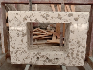 Polished Customized Quartz Vanity Countertop