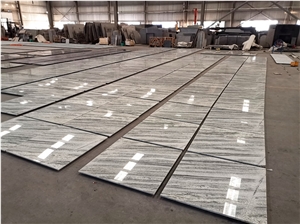 Polished White Granite River White Slab