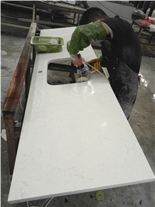 Popular White Carrara Quartz Countertop