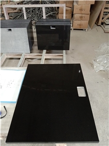 Pure Black Desk Tops Quartz Stone Solid Surface