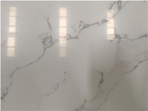 White Artificial Wall Tiles Quartz Stone Slabs