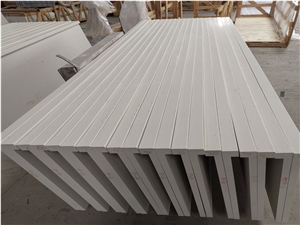 White Calacatta Quartz Prefabricated Countertops