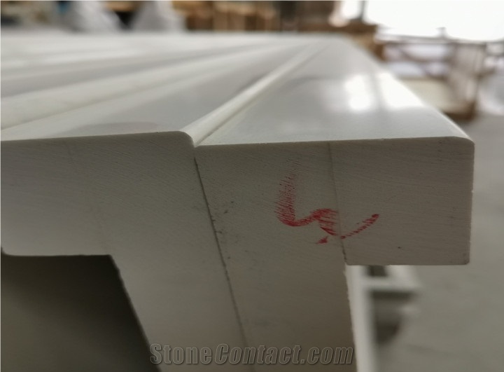 White Calacatta Quartz Prefabricated Countertops