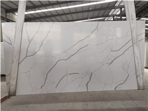 White Calacatta Quartz Slabs