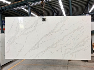 White Calacatta Quartz Slabs
