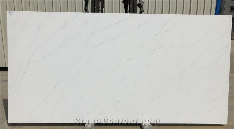 White Calacatta Quartz Stone Slab for Hotel