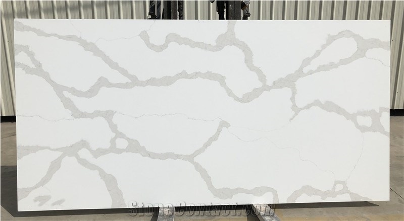 White Calacatta Quartz Stone Slab for Hotel