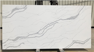 White Calacatta Quartz Stone Slab for Hotel