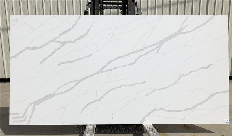 White Calacatta Quartz Stone Slab for Hotel