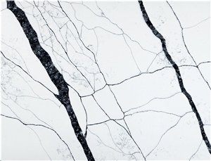 White Calacatta Quartz Stone Slab