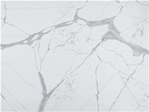 White Calacatta Quartz Stone Slab