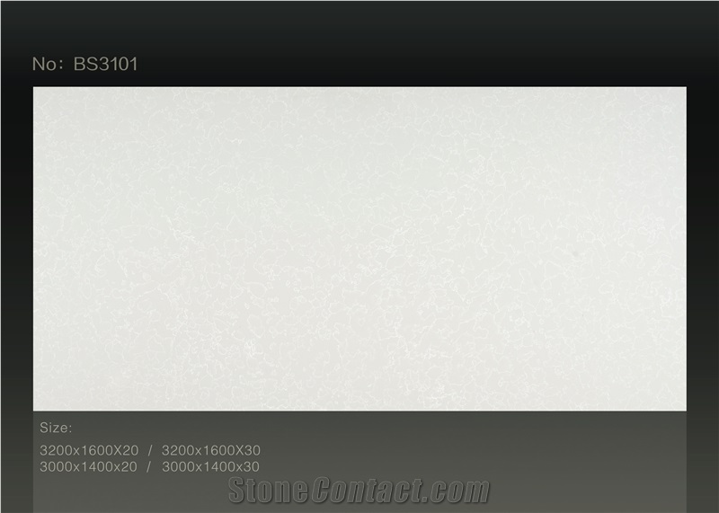 White Carrara Quartz Caesarstone 5151 for Kitchen