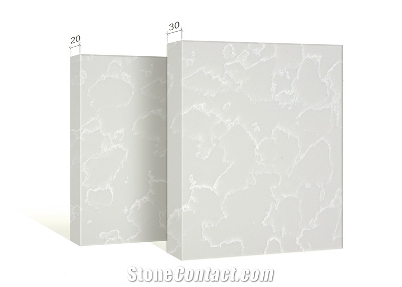 White Quartz Slab and Quartz for Countertop